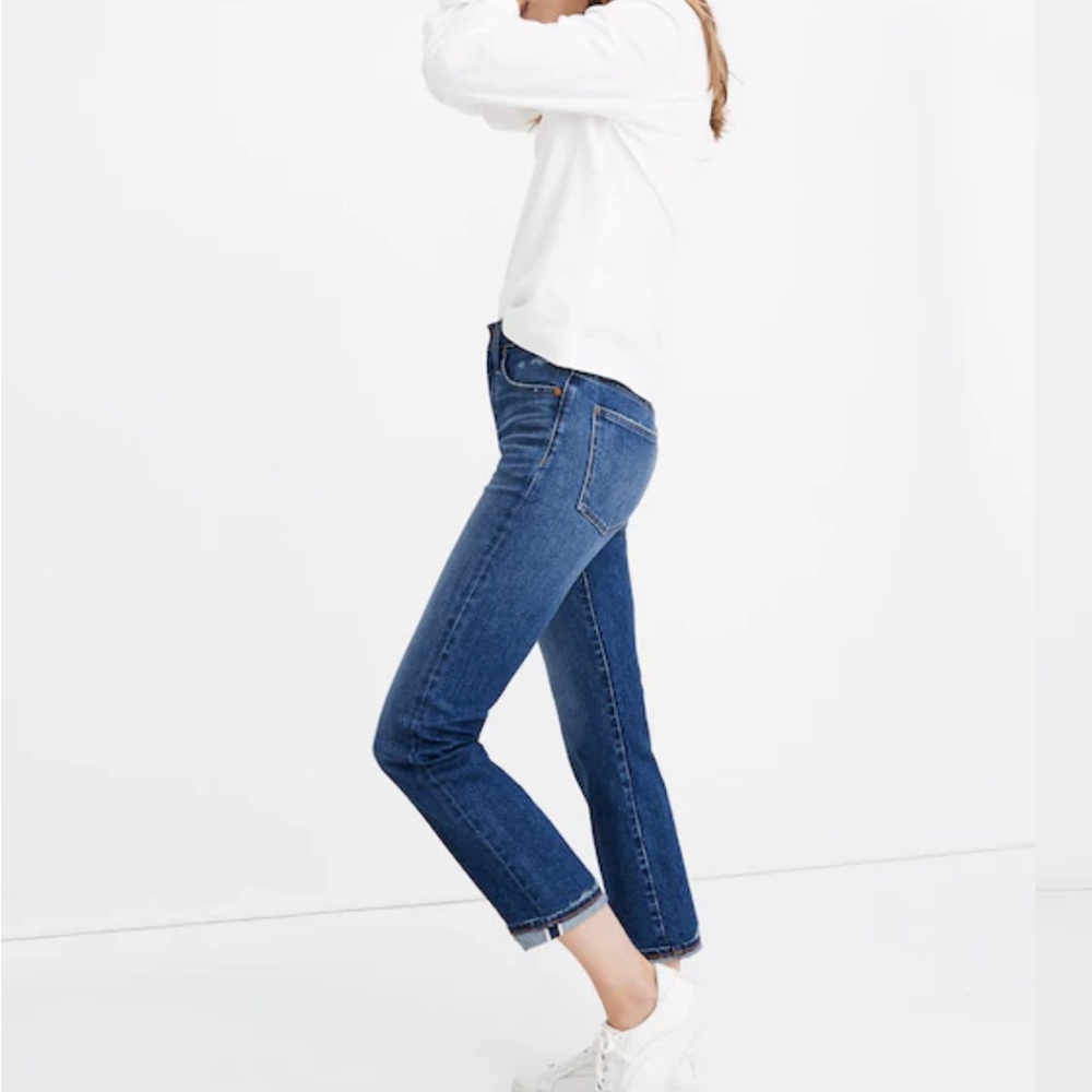 Madewell Classic Straight-Leg Jeans in Deep Blue Denim